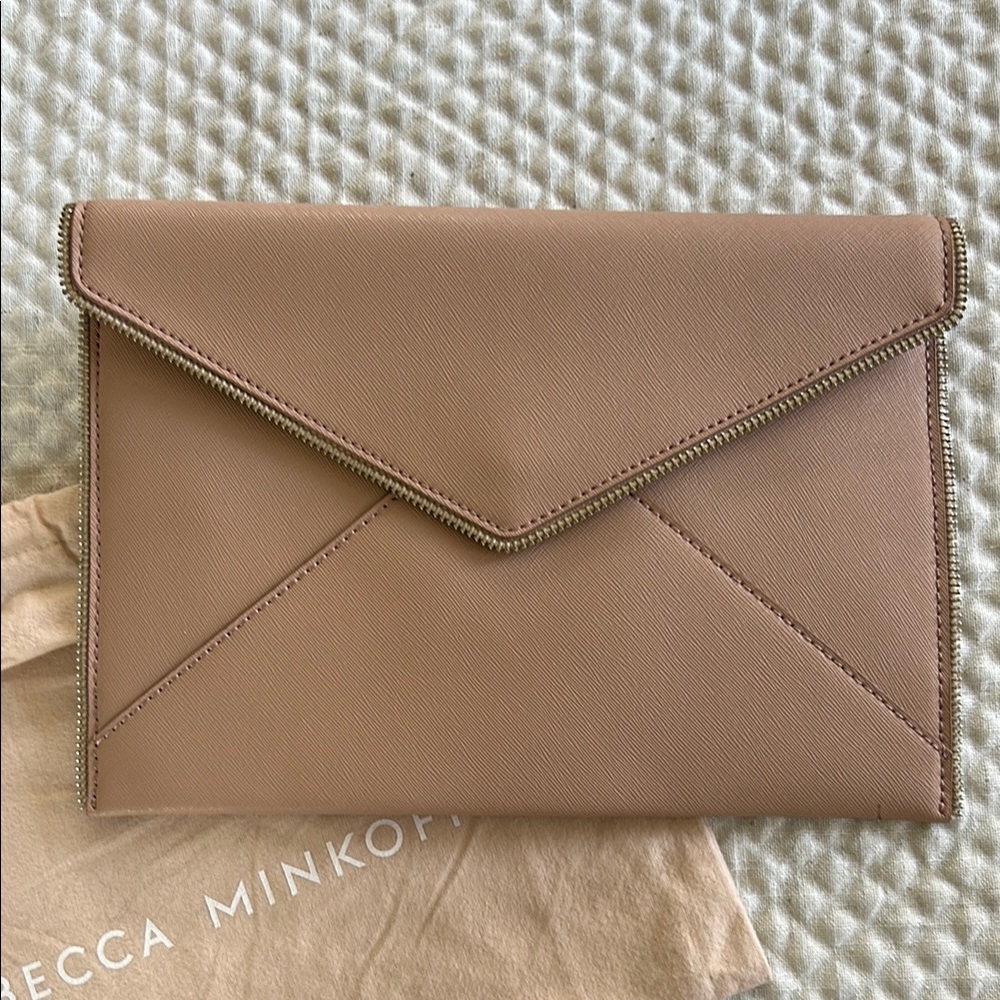 Rebecca Minkoff Tan Envelope Clutch
